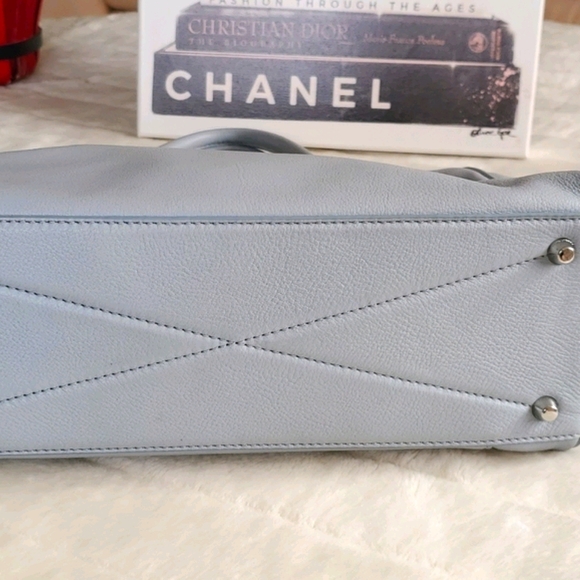 Marc Jacobs Empire City Leather Tote Used Light Blue - Picture 6 of 8